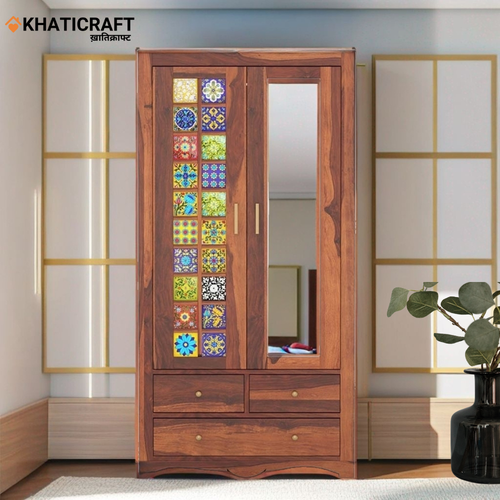 Chitra Solid Wood Sheesham Wardrobe