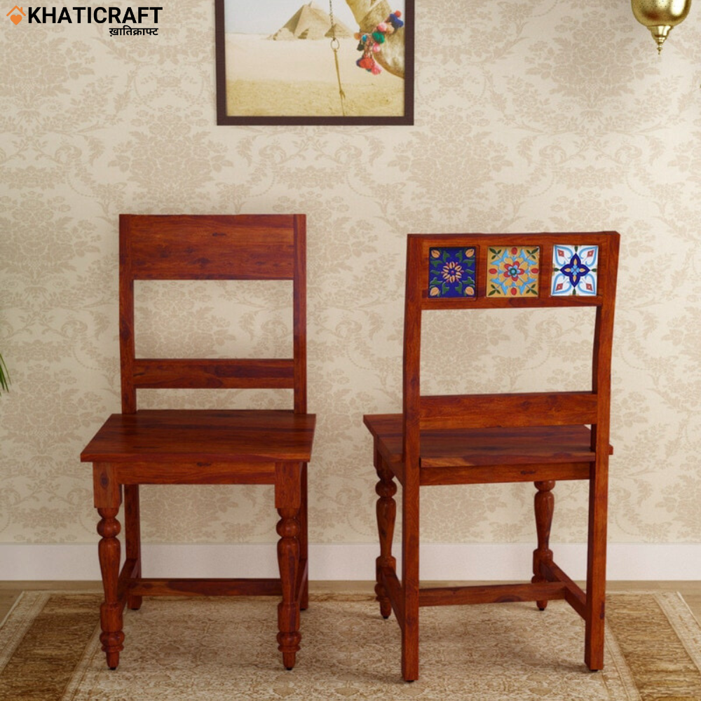 Chitra Solid Wood Sheesham 4 Seater Dining Set