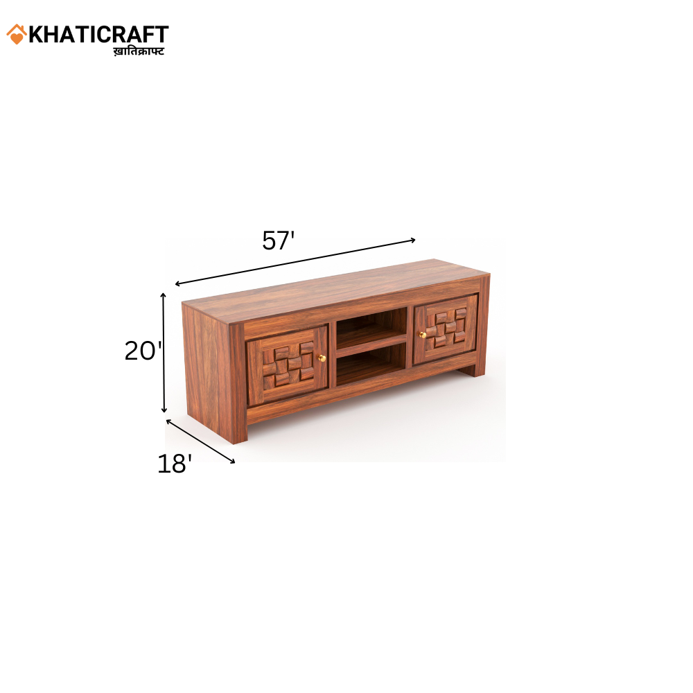 Niwar Solid Wood Sheesham TV Unit