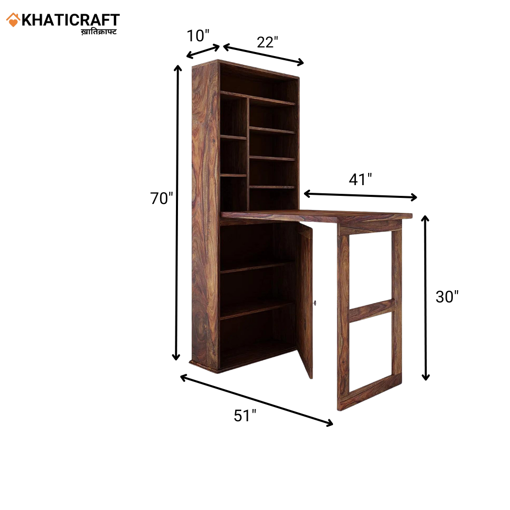 Ziya Solid Wood Sheesham Study Table