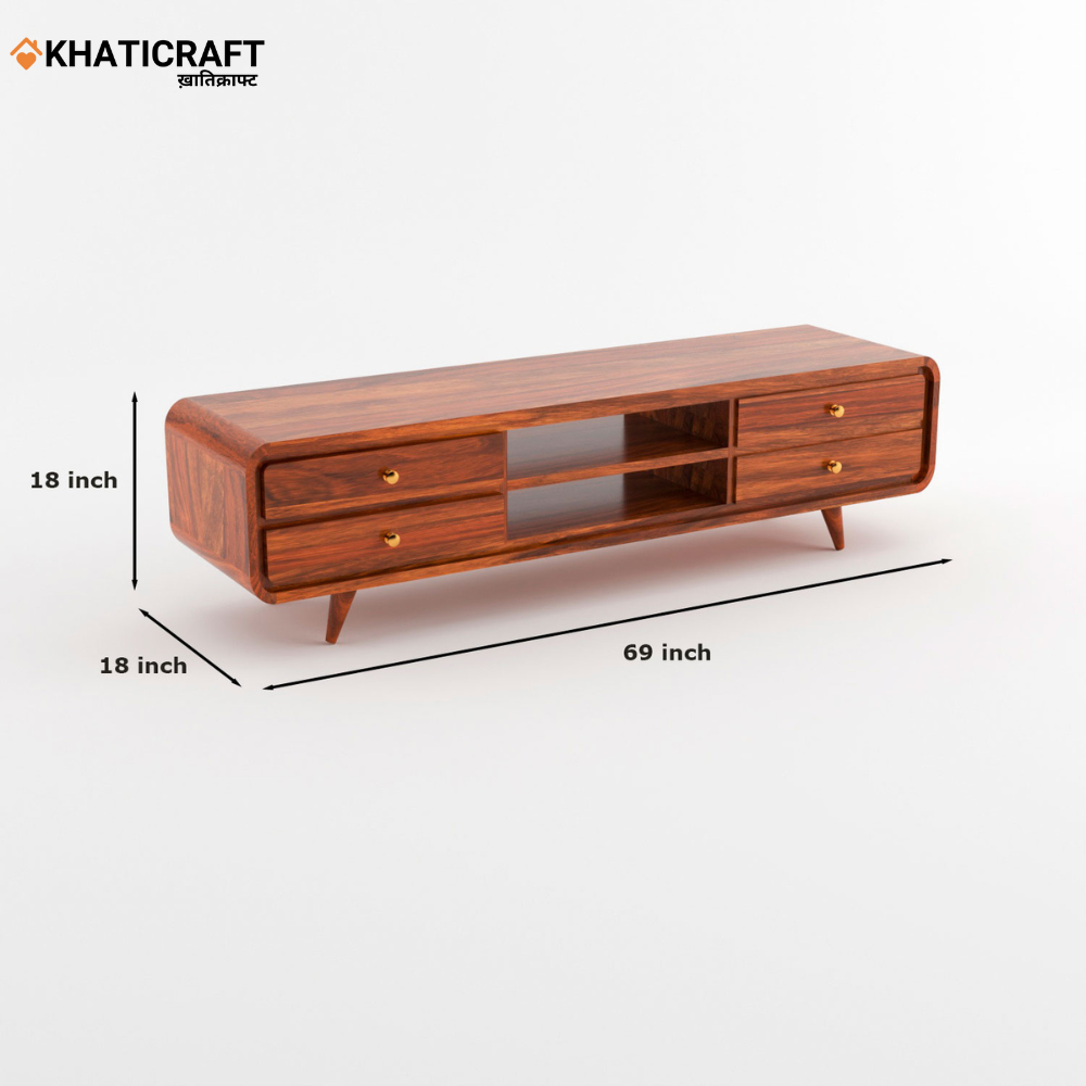 Chavi Solid Wood Sheesham TV Unit