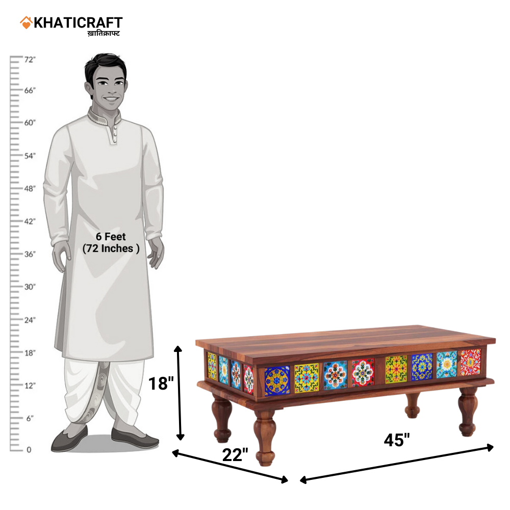 Chitra Solid Wood Sheesham Coffee Table
