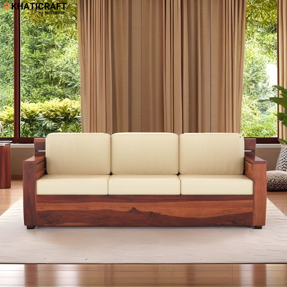 Tadoba Solid Wood Sheesham 3 Seater Sofa