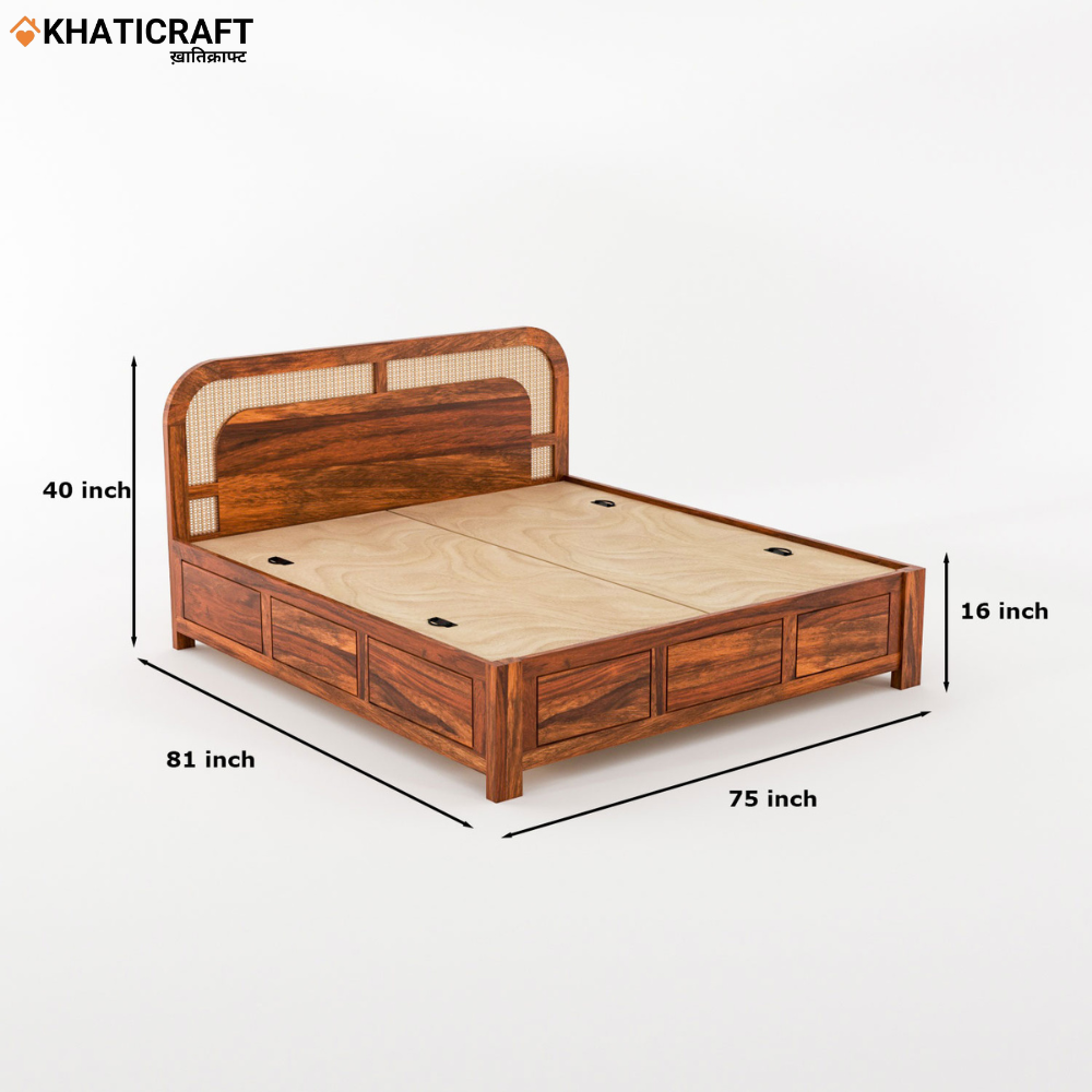 Naira Solid Wood Sheesham Bed