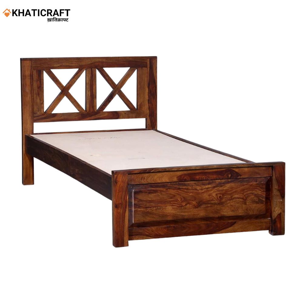 Akira Solid Wood Sheesham  Single Bed