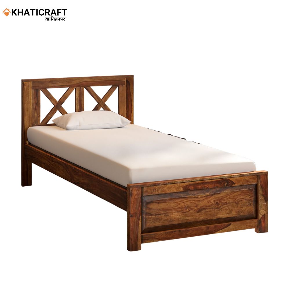 Akira Solid Wood Sheesham  Single Bed