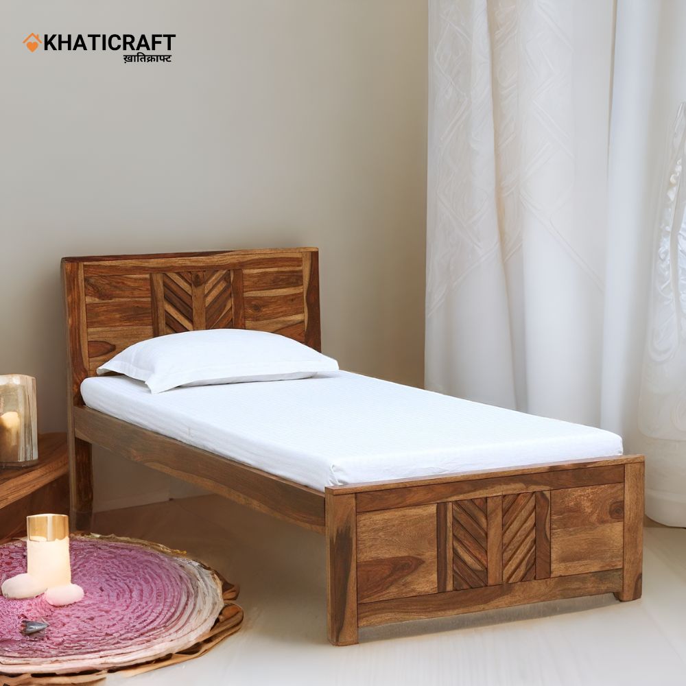 Antara Solid Wood Sheesham  Single Bed