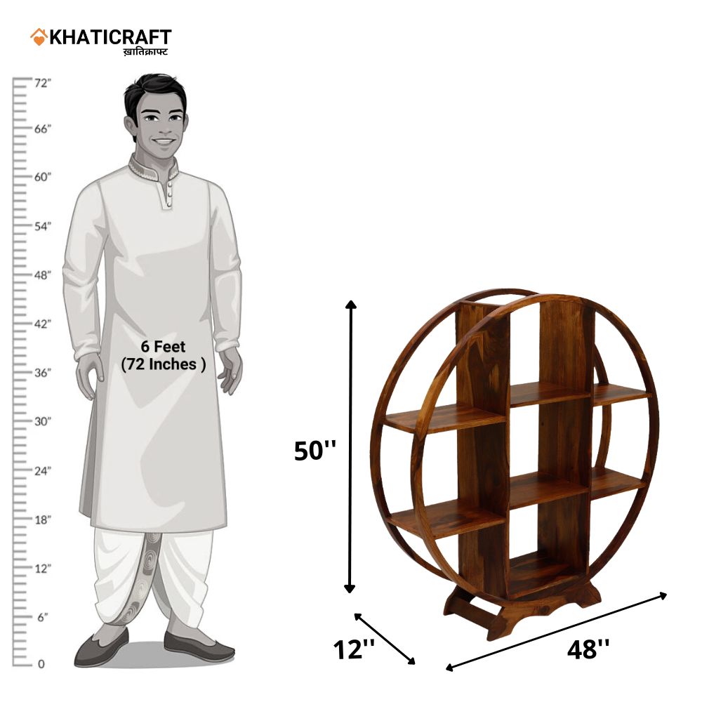 Chakra Solid Wood Sheesham Bookshelf