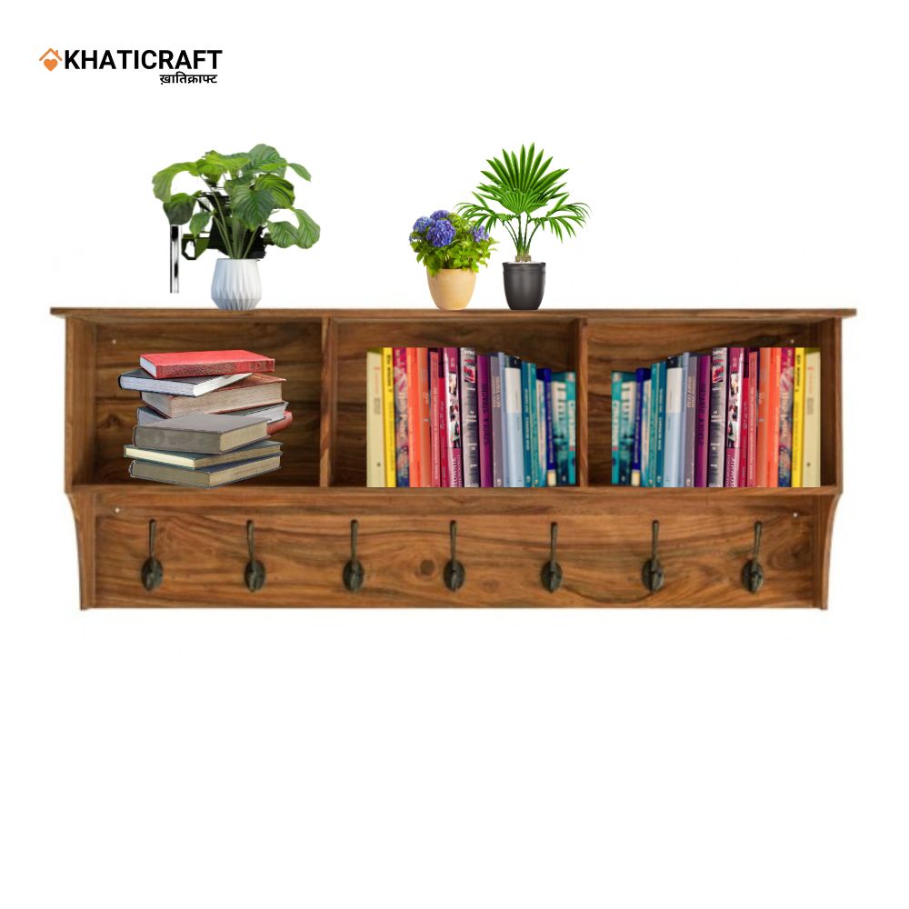 Chavi Solid Wood Sheesham Wallshelf