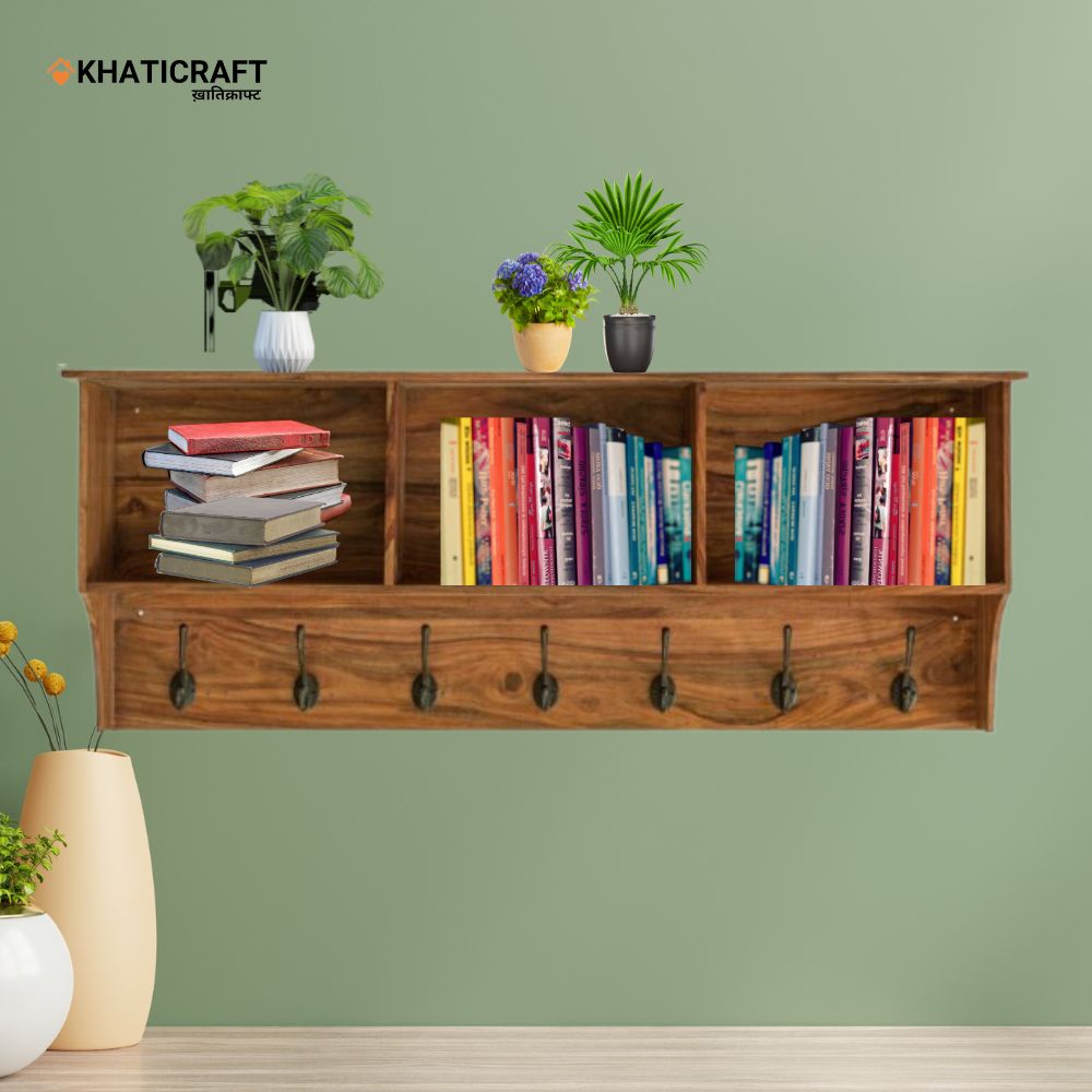 Chavi Solid Wood Sheesham Wallshelf