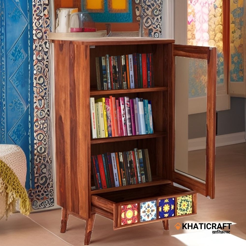 Chitra Solid Wood Sheesham Bookshelf