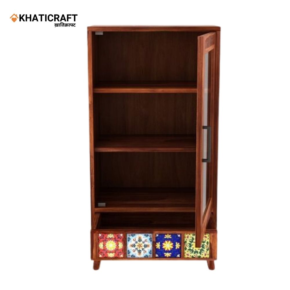 Chitra Solid Wood Sheesham Bookshelf