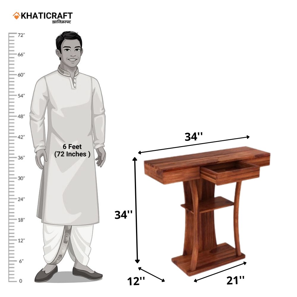 Kian Solid Wood Sheesham Console Table