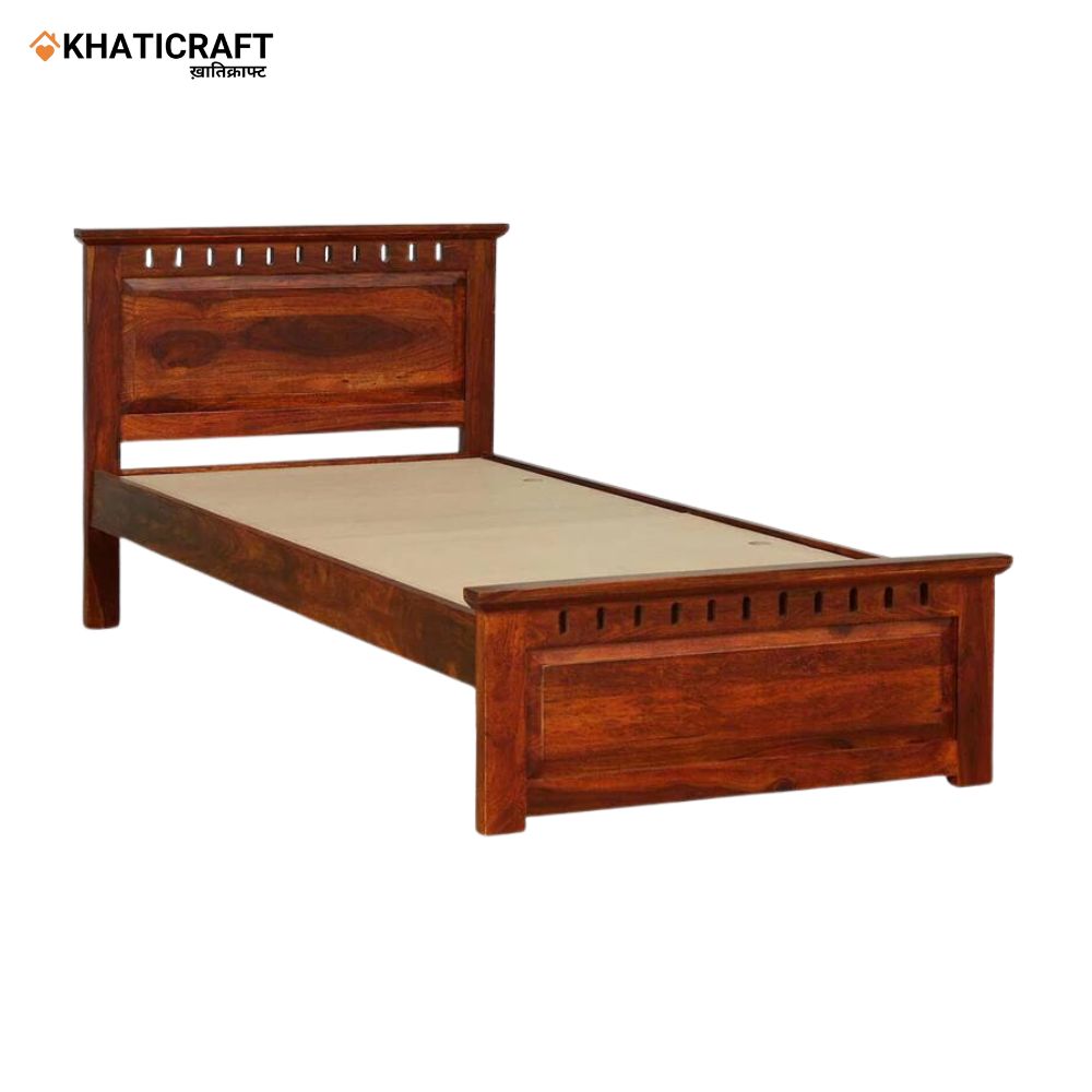 Kuber Solid Wood Sheesham Single Bed