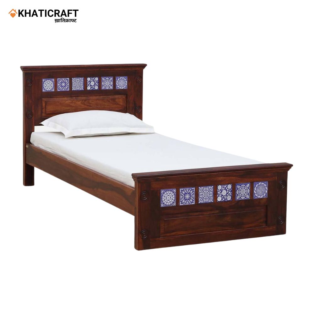 Neel Solid Wood Sheesham  Single Bed