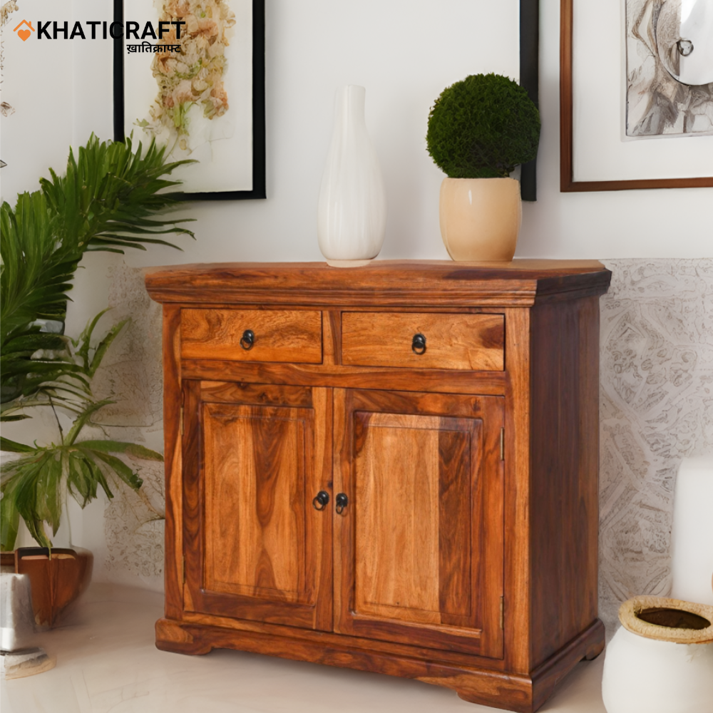 Nitya 3 Feet Solid Wood Sheesham Sideboard