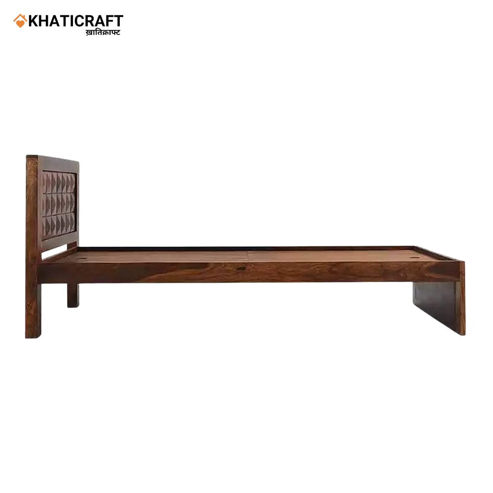 Stupa Solid Wood Sheesham  Single Bed