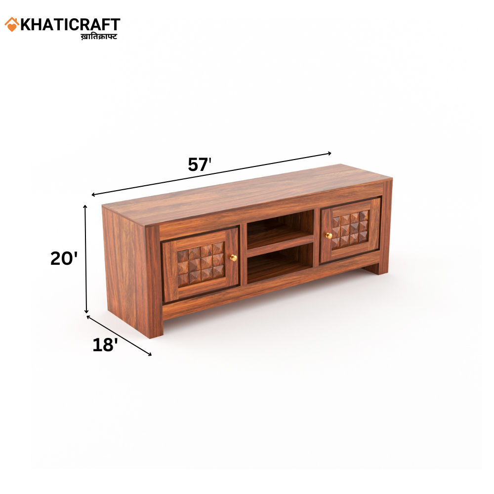 Stupa Solid Wood Sheesham TV Unit