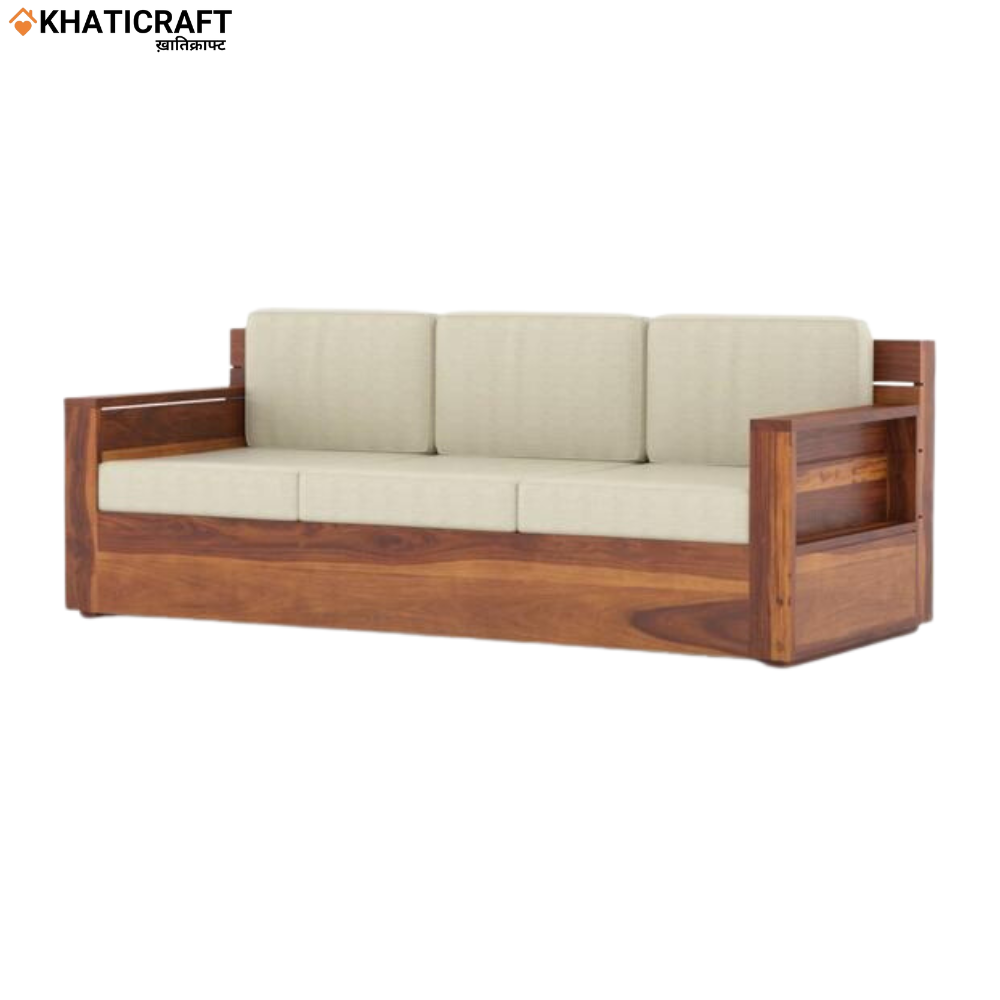 Tadoba Solid Wood Sheesham 3 Seater Sofa