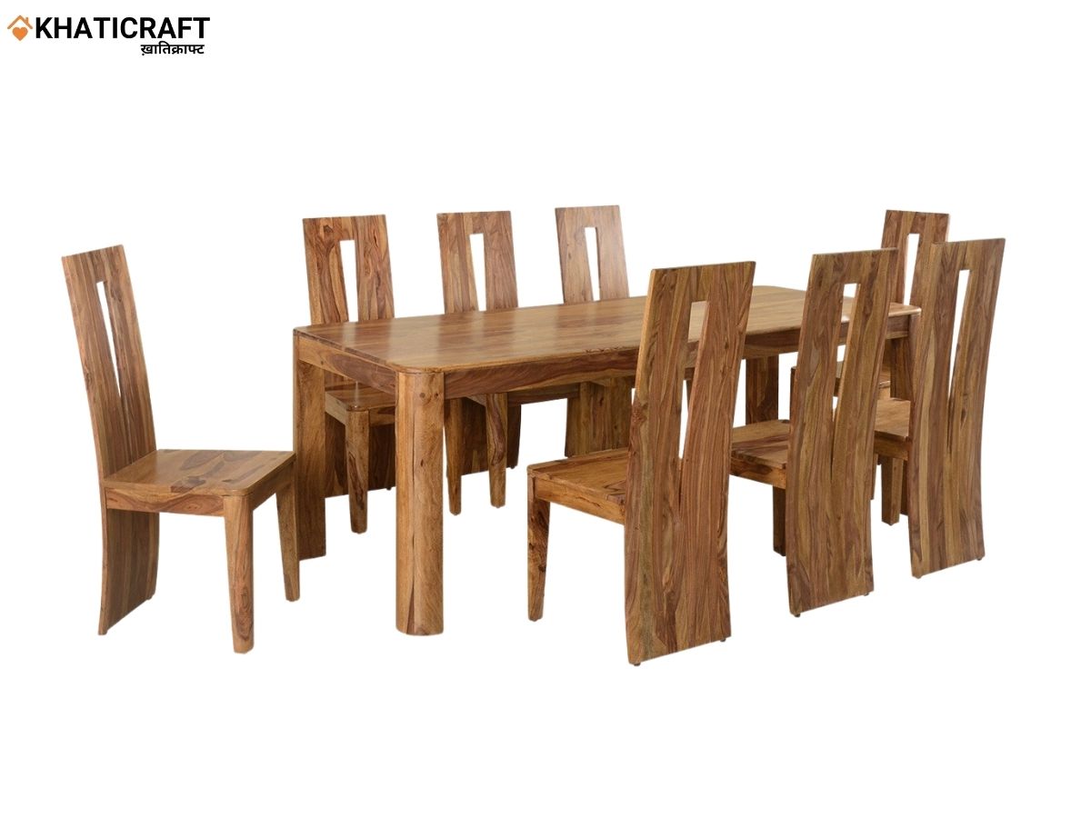 Rami Vina Solid Wood Sheesham 8 Seater Dining Set