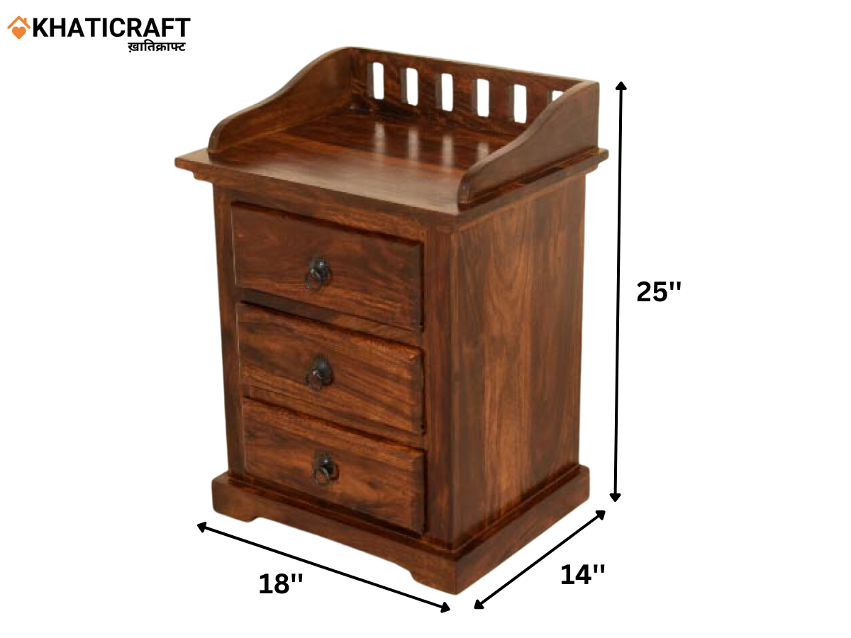 Kuber Solid Wood Sheesham Bedside Table