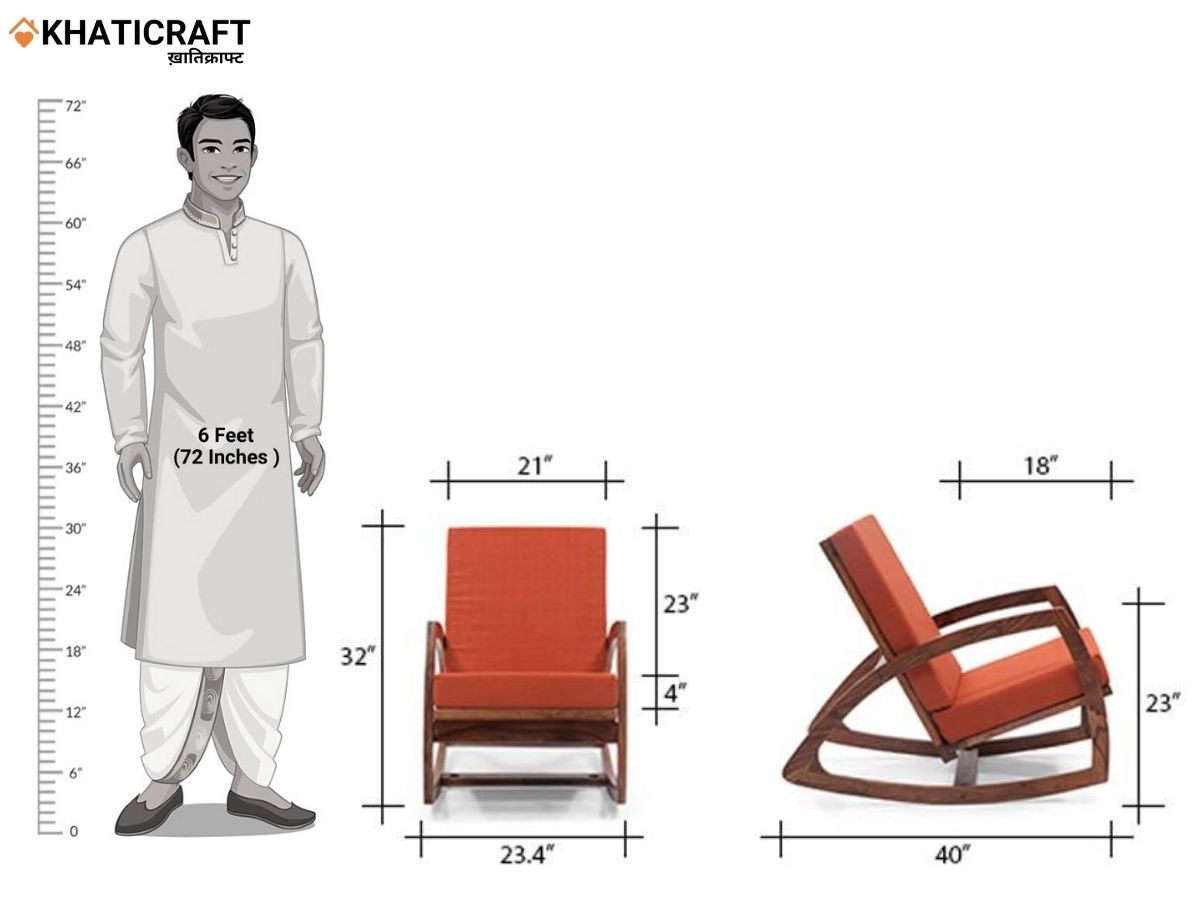 Aiza Solid Wood Sheesham Rocking Chair