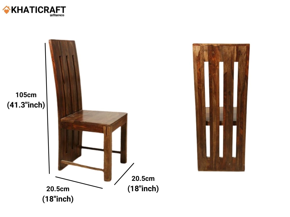 Hana Solid Wood Sheesham Chair Set (2 pcs)