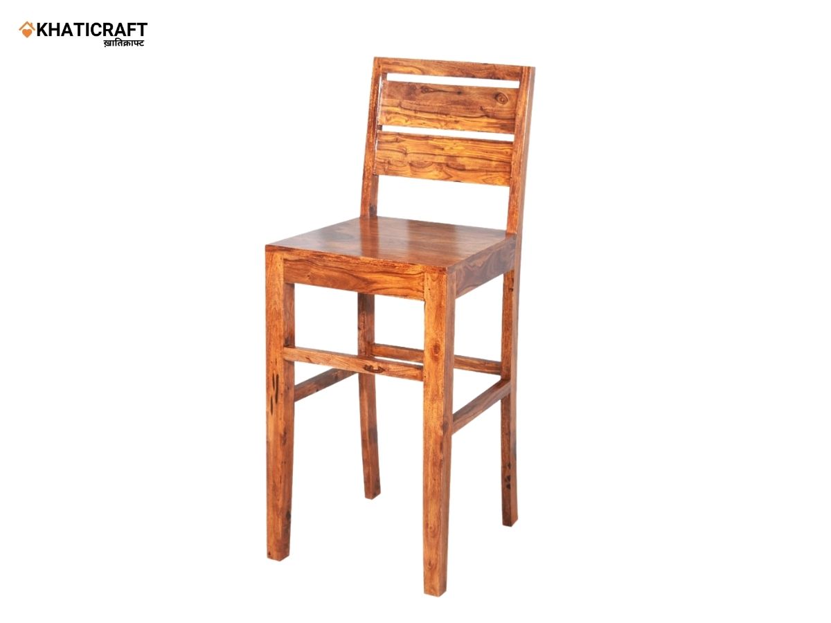 Hima Solid Wood Sheesham Bar Chair