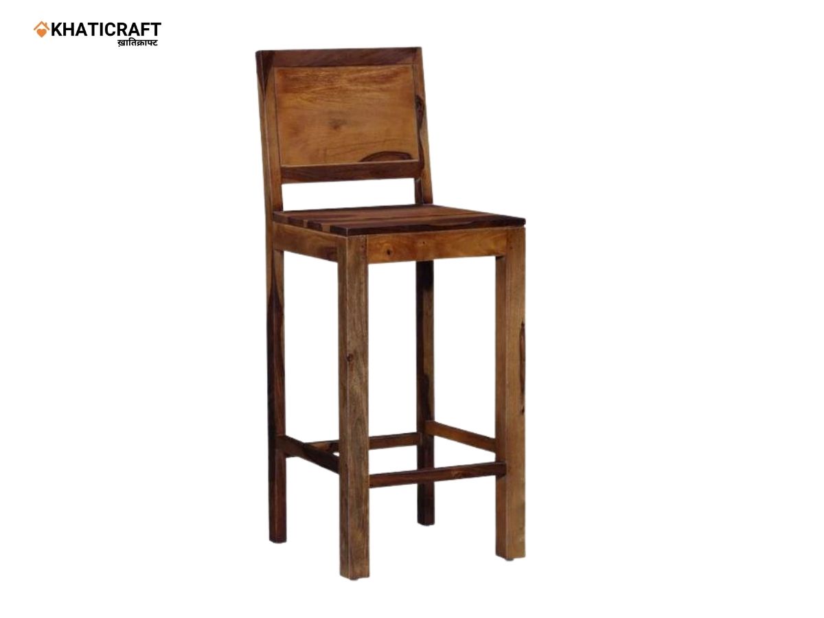 Hina Solid Wood Sheesham Bar Chair