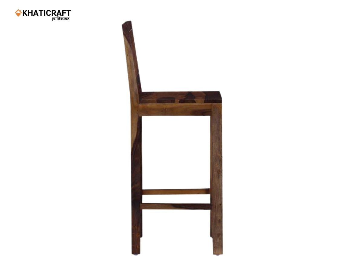 Hina Solid Wood Sheesham Bar Chair