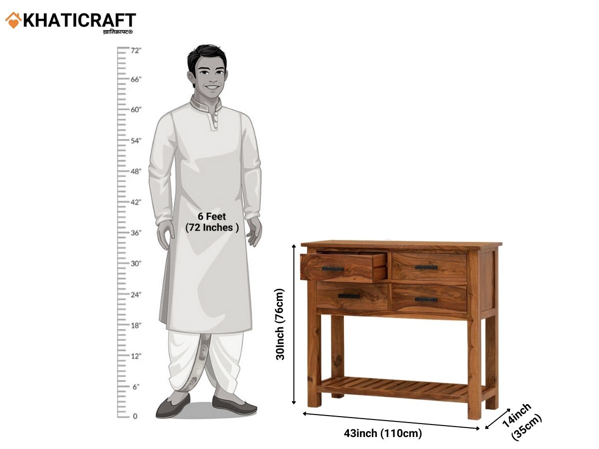 Hina Solid Wood Sheesham Console Table