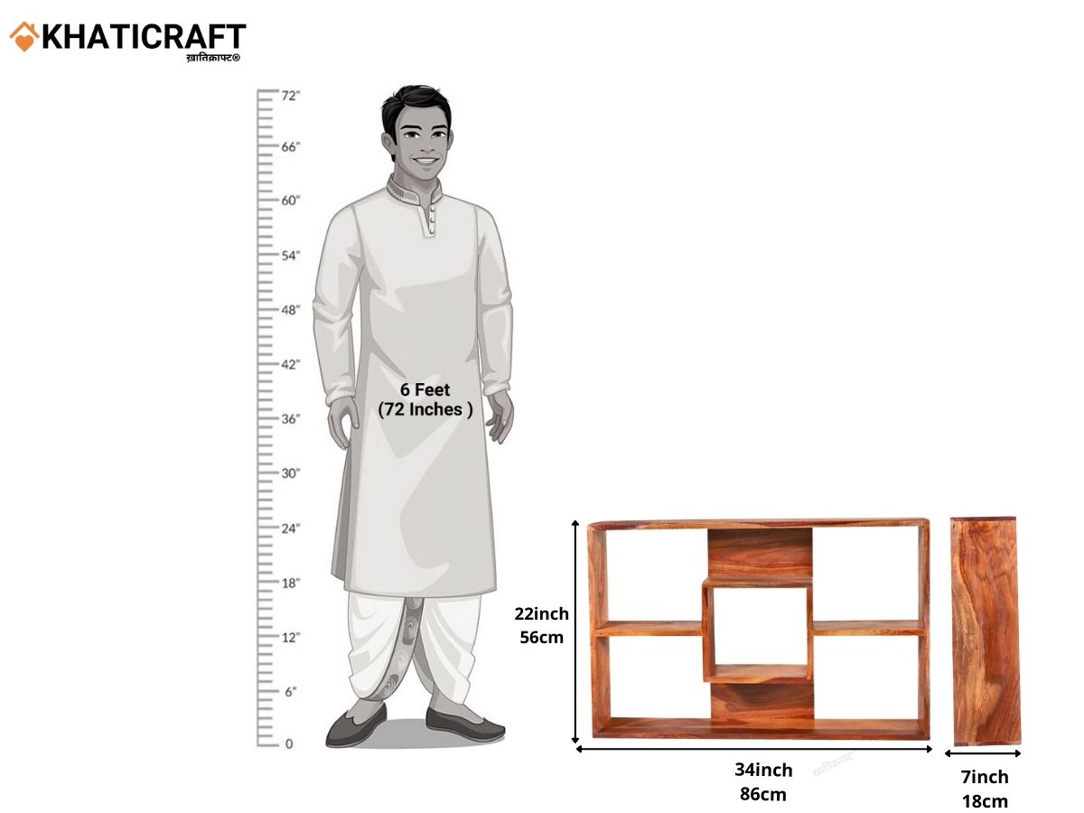 Kavya Solid Wood Sheesham Wallshelf