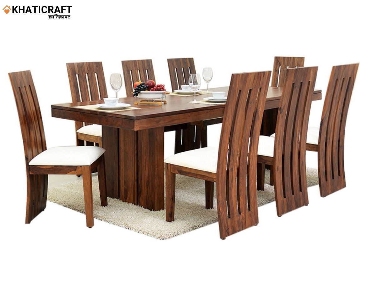 Hola Hana Solid Wood Sheesham 8 Seater Dining Set