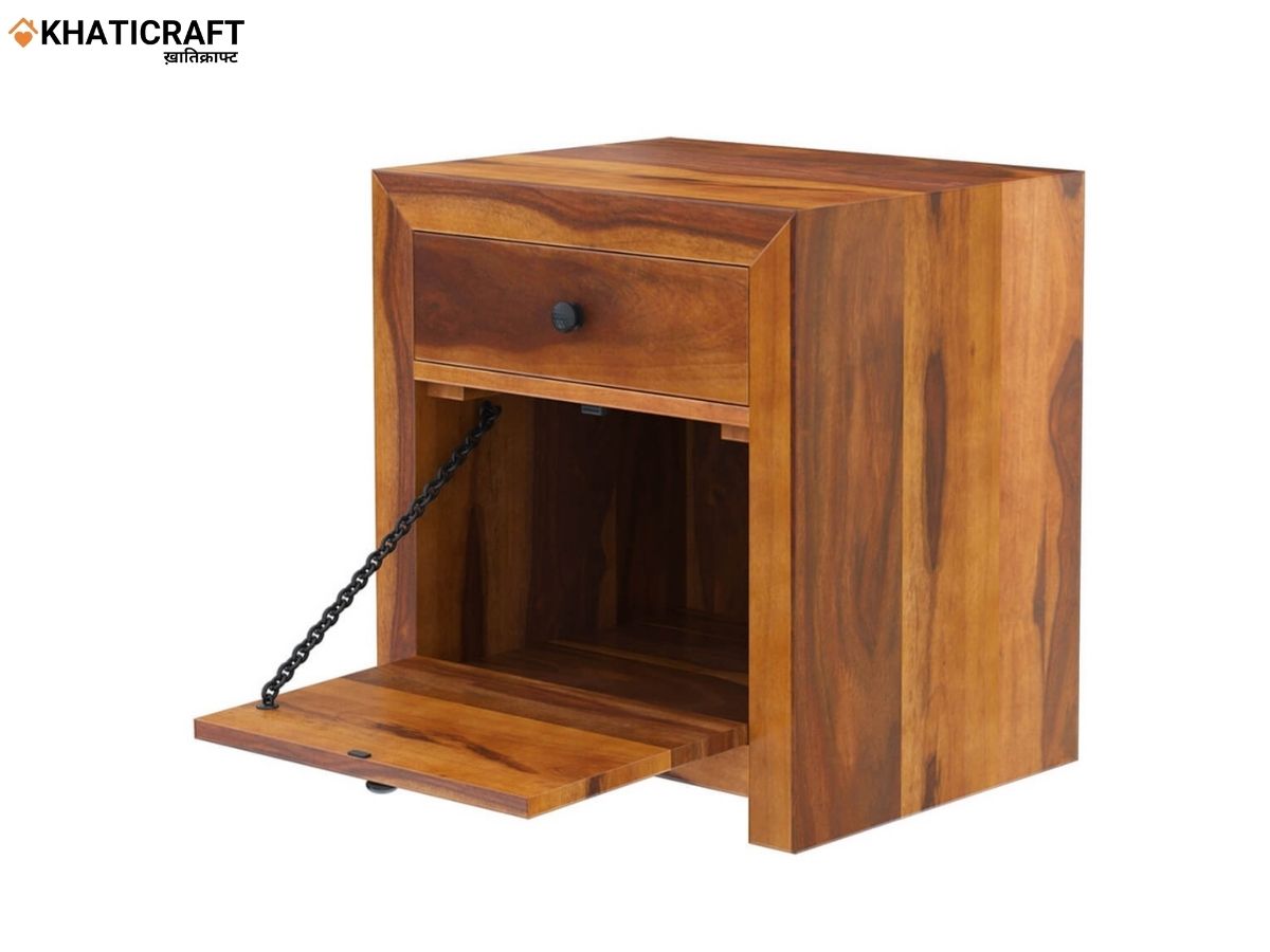 Chavi Solid Wood Sheesham Bedside Table