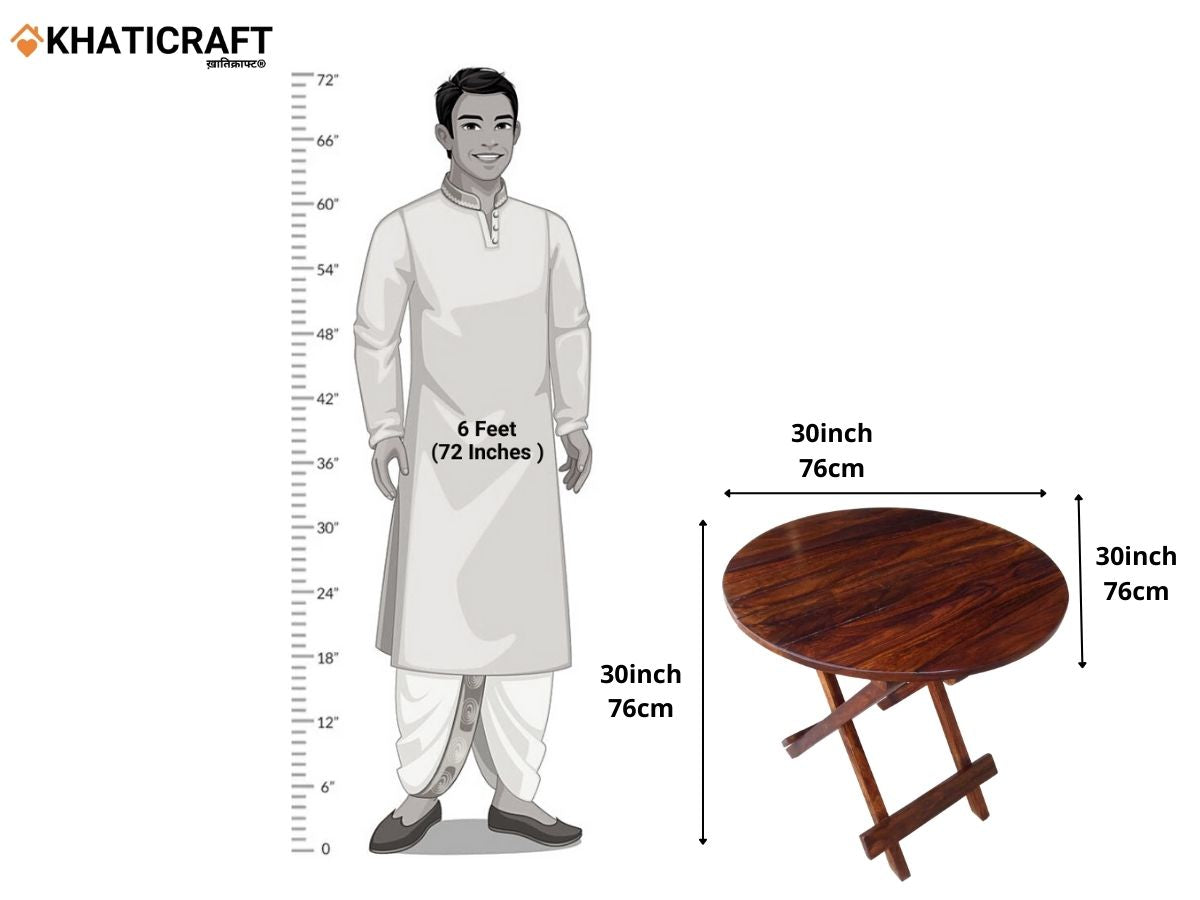 Tavi Sheesham Wood Folding Table