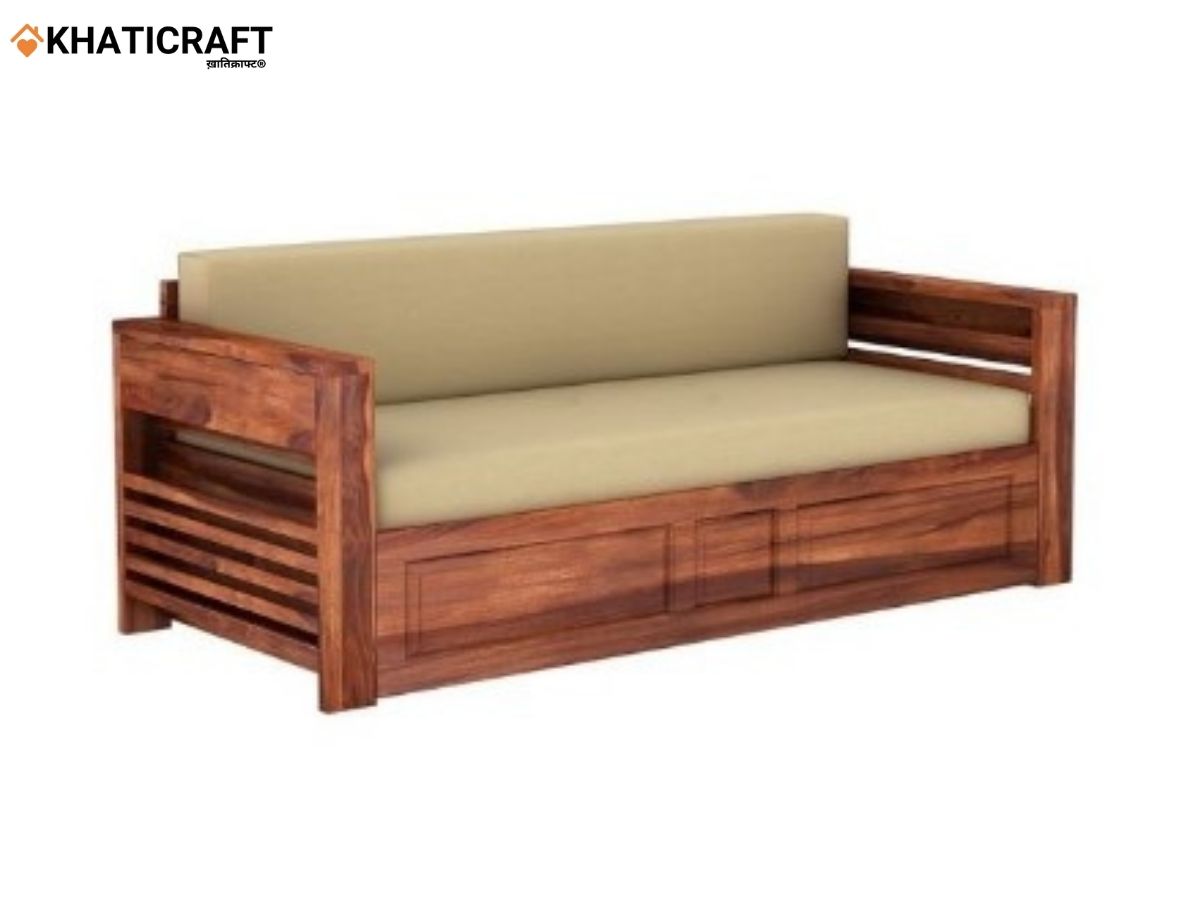 Nitya Solid Wood Sheesham Sofa Cum Bed