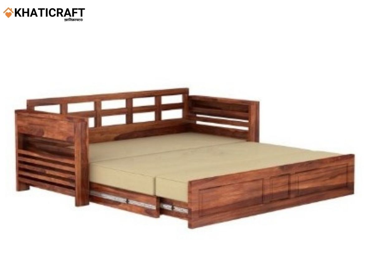 wooden sofa cum bed