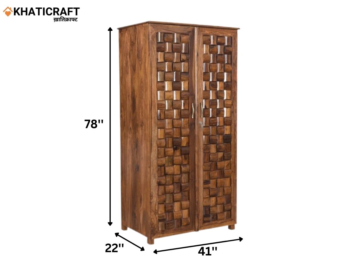 Niwar Solid Wood Sheesham Wardrobe