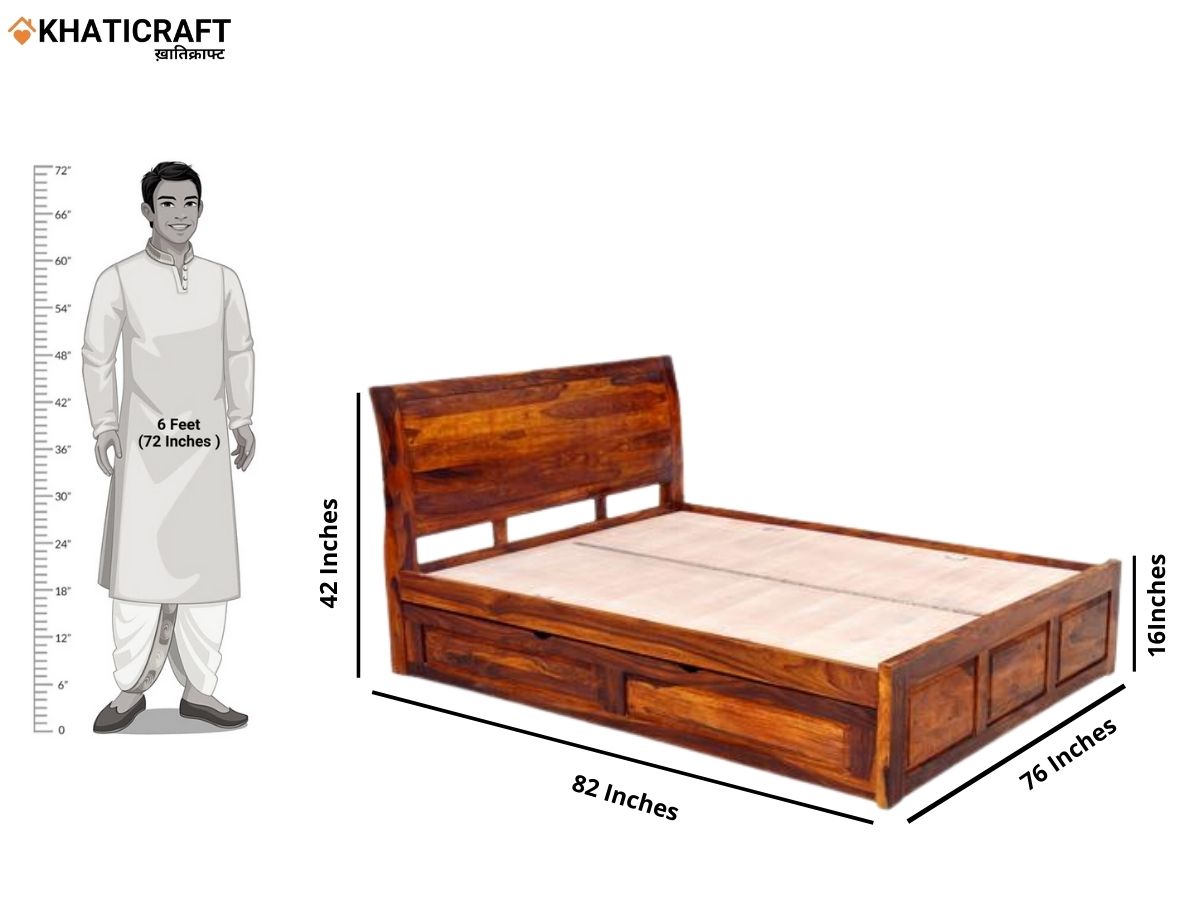 Rami Solid Wood Sheesham Bed