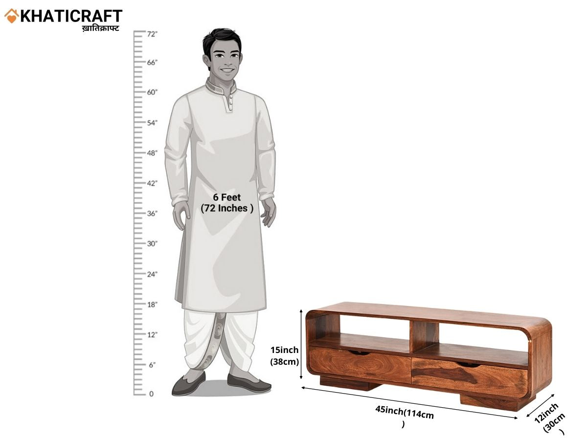 Rami Solid Wood Sheesham TV Cabinet