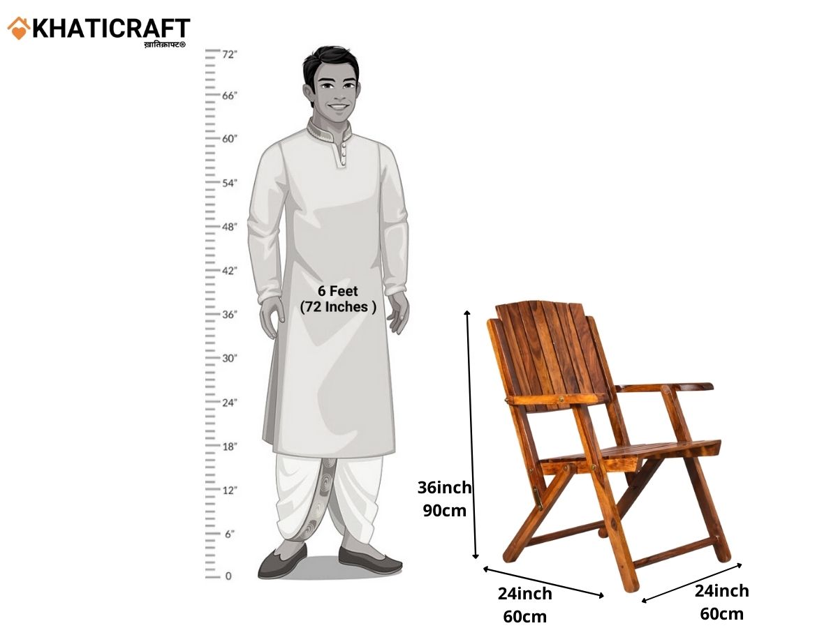 Vina Sheesham Wood Folding Chair