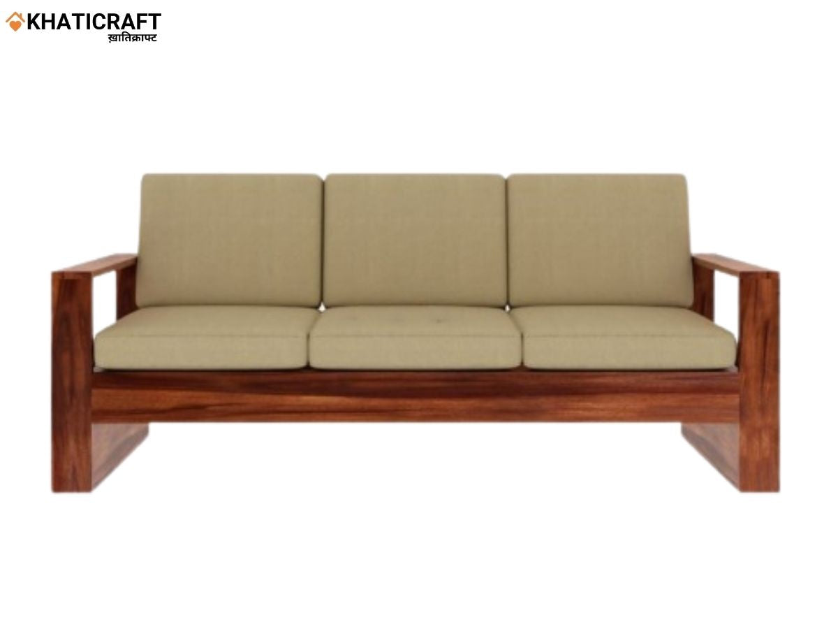 Vitra Solid Wood Sheesham 5 Seater Sofa