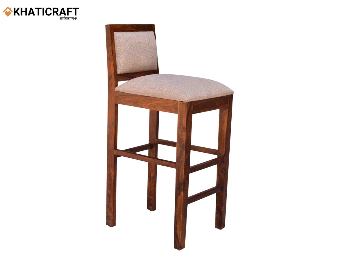 Wazi Solid Wood Sheesham Bar Chair