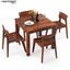 Hina Rami Solid Wood Sheesham 4 Seater Dining Set