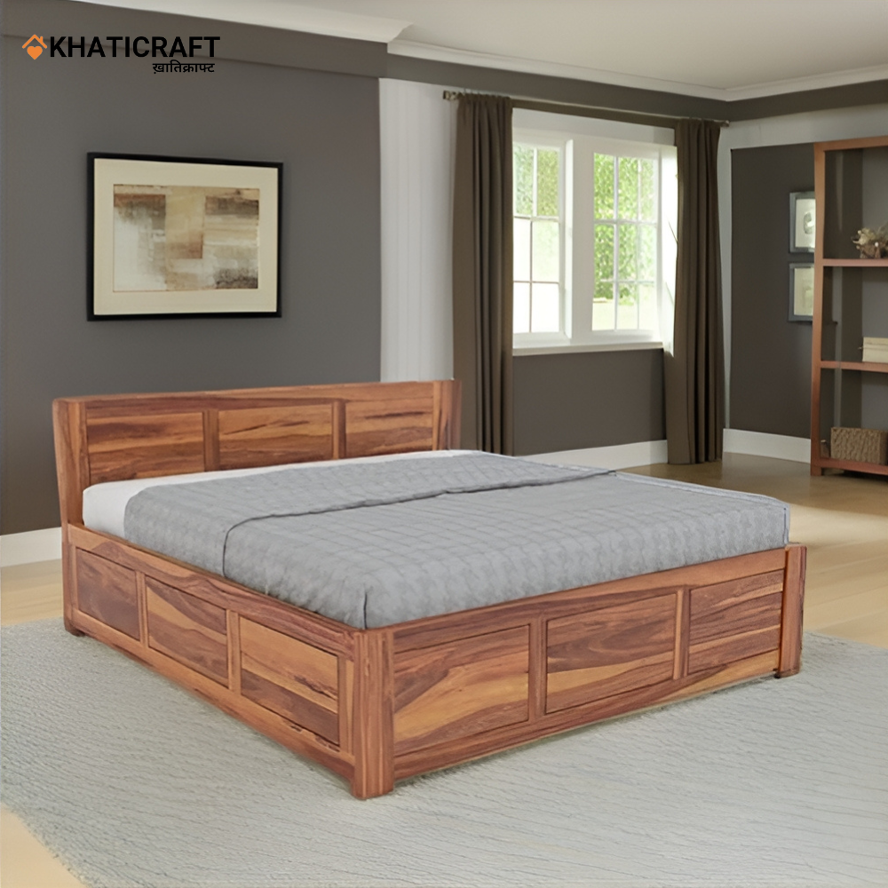 Hina Solid Wood Sheesham Bed