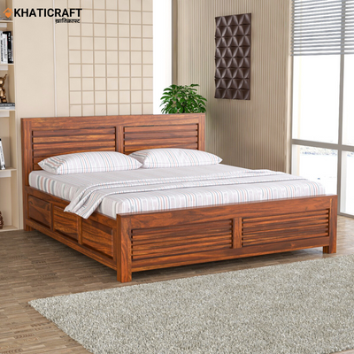 Dhara Solid Wood Sheesham Bed