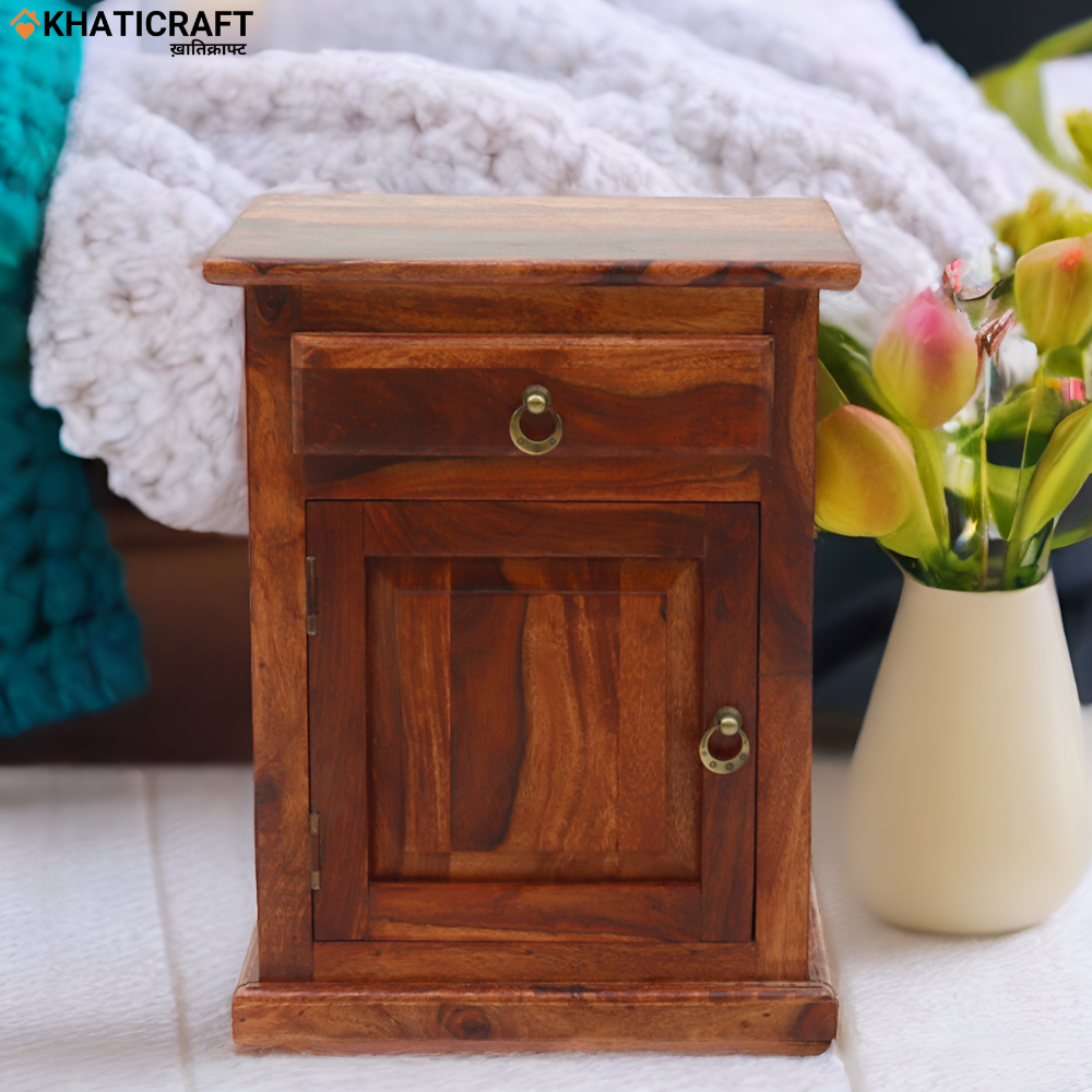Nitya Solid Wood Sheesham Bedside Table