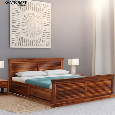 Daksha Solid Wood Sheesham Bed