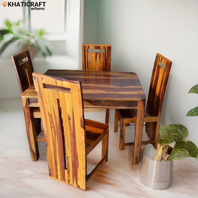 Rami Tika Solid Wood Sheesham 4 Seater Dining Set