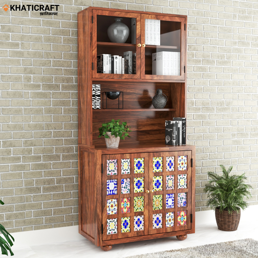Solid Wood Sheesham Crockery Unit